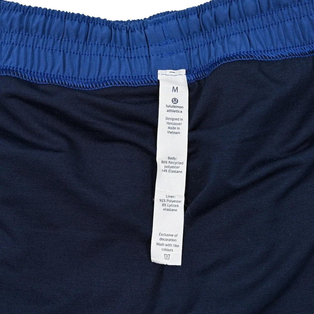 Lululemon Shorts Mens Medium Pace Breaker Blue Color Block 9